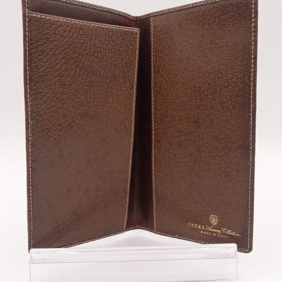 Gucci Supreme Leather Bi-Fold Long Vintage Wallet Walnut - Picture 3 of 7